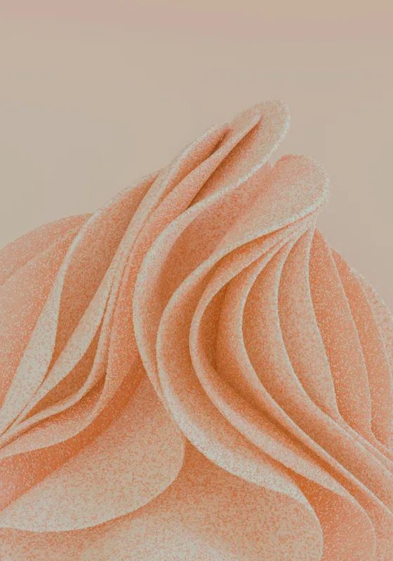 Curbe pastelate delicat și fluide, 70 x 100 cm – poza 2