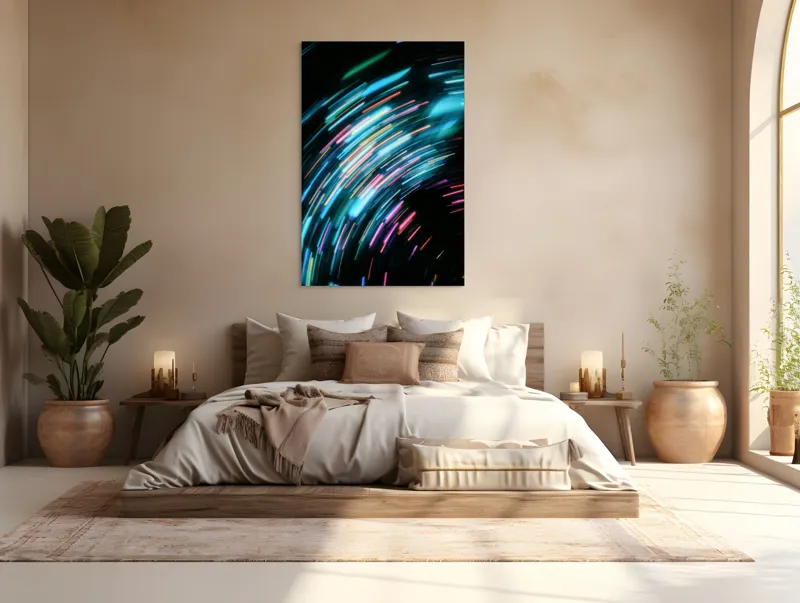 Vârtejul culorilor electrice abstracte, 100 x 150 cm – poza 3