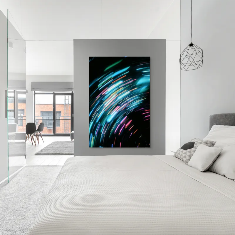 Vârtejul culorilor electrice abstracte, 100 x 150 cm – poza 5