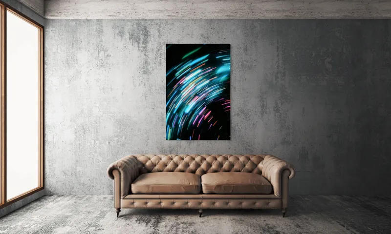 Vârtejul culorilor electrice abstracte, 100 x 150 cm – poza 6