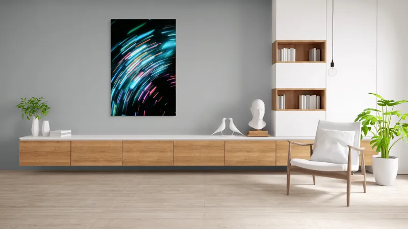 Vârtejul culorilor electrice abstracte, 100 x 150 cm – poza 8