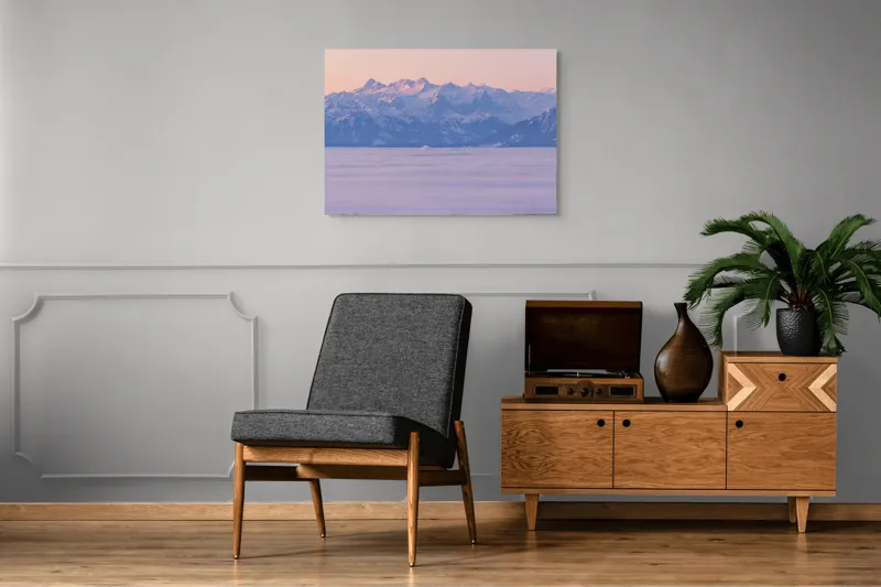 Munți la apus liniște violetă, 100 x 70 cm – poza 8
