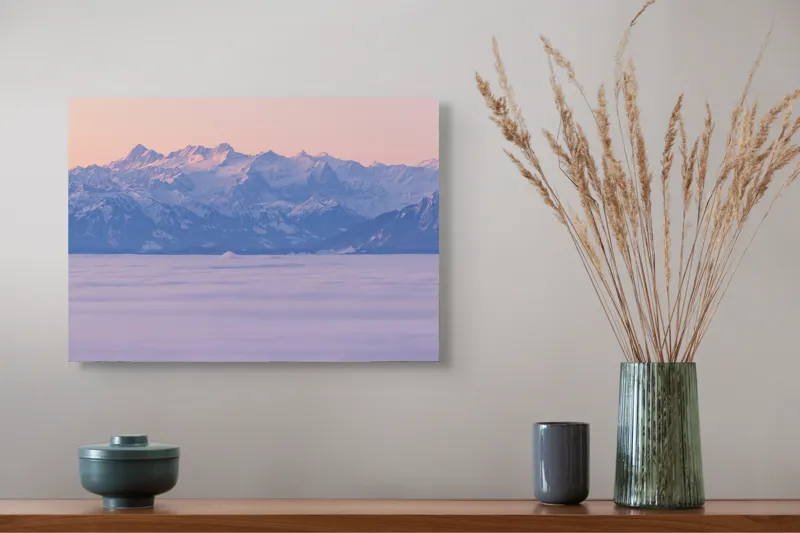 Munți la apus liniște violetă, 54 x 39 cm – poza 4