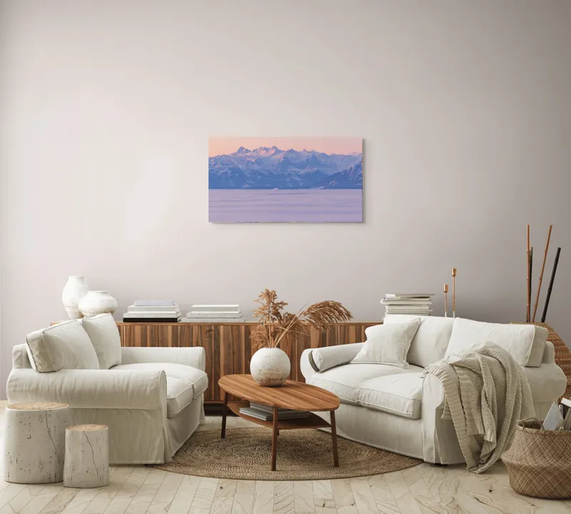 Munți la apus liniște violetă, 90 x 50 cm – poza 4