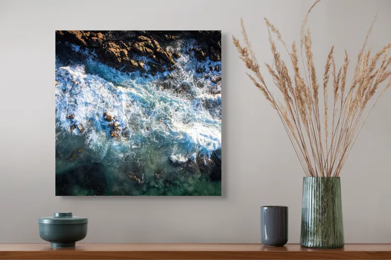 Turbulența valurilor asupra stâncilor dinamică, 50 x 50 cm – poza 4