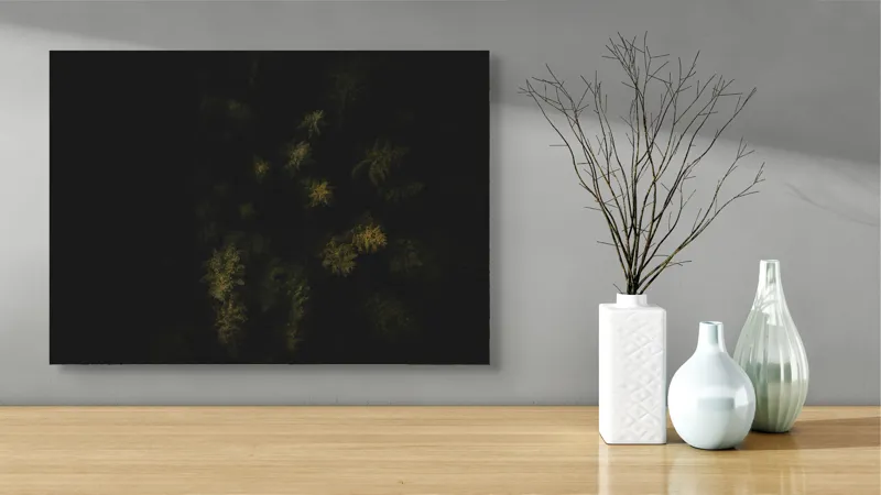 Pădure noaptea umbre și mister, 70 x 50 cm – poza 3