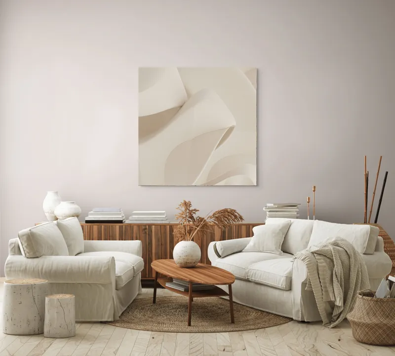 Armonie curbelor delicate ale desertului alb, 100 x 100 cm – poza 3