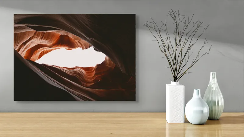 Câmpuri vaste adânci sculptate de natură, 70 x 50 cm – poza 3
