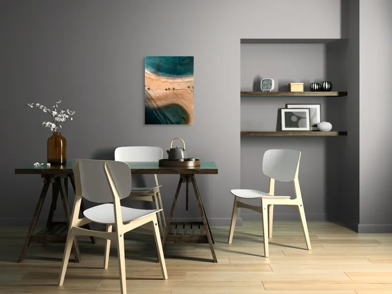 Ocean și palmieri pe plajă pustie, 50 x 70 cm – poza 5