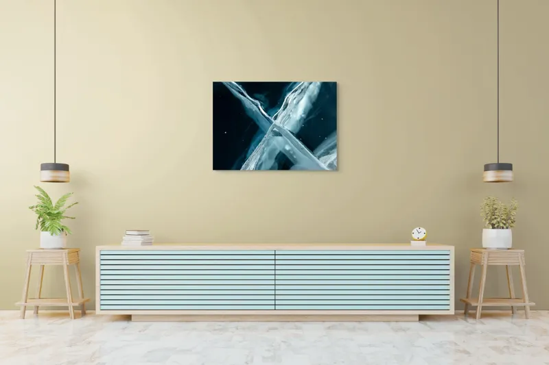 Abstracție Cristal Gheață Reflexie Modernă, 100 x 70 cm – poza 4