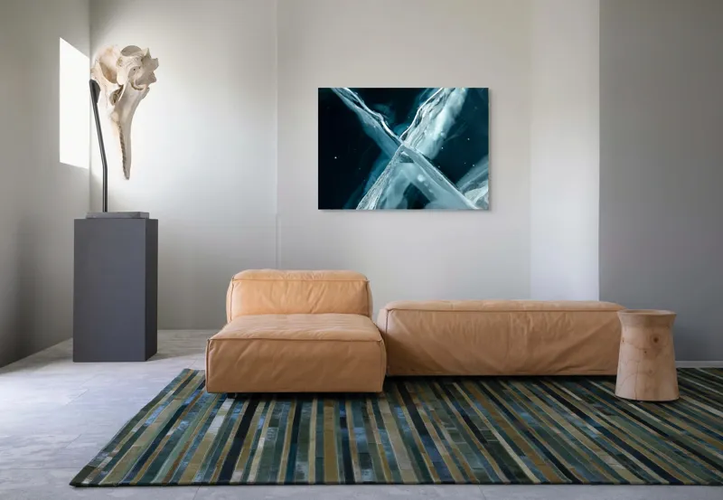 Abstracție Cristal Gheață Reflexie Modernă, 100 x 70 cm – poza 7