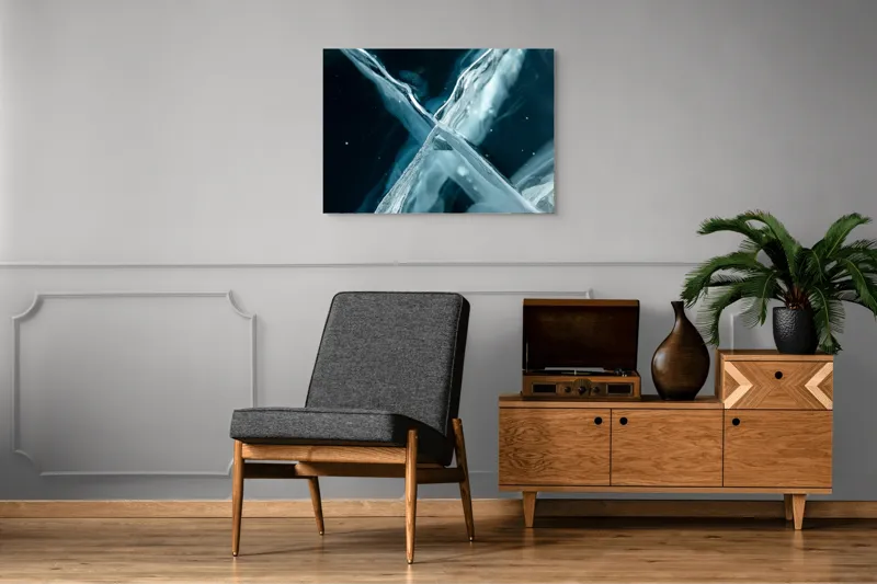 Abstracție Cristal Gheață Reflexie Modernă, 100 x 70 cm – poza 8