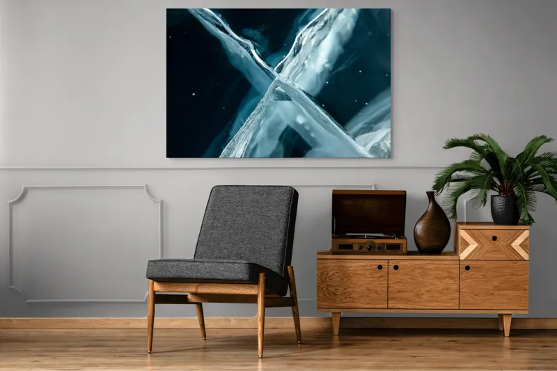 Abstracție Cristal Gheață Reflexie Modernă, 150 x 100 cm – poza 8
