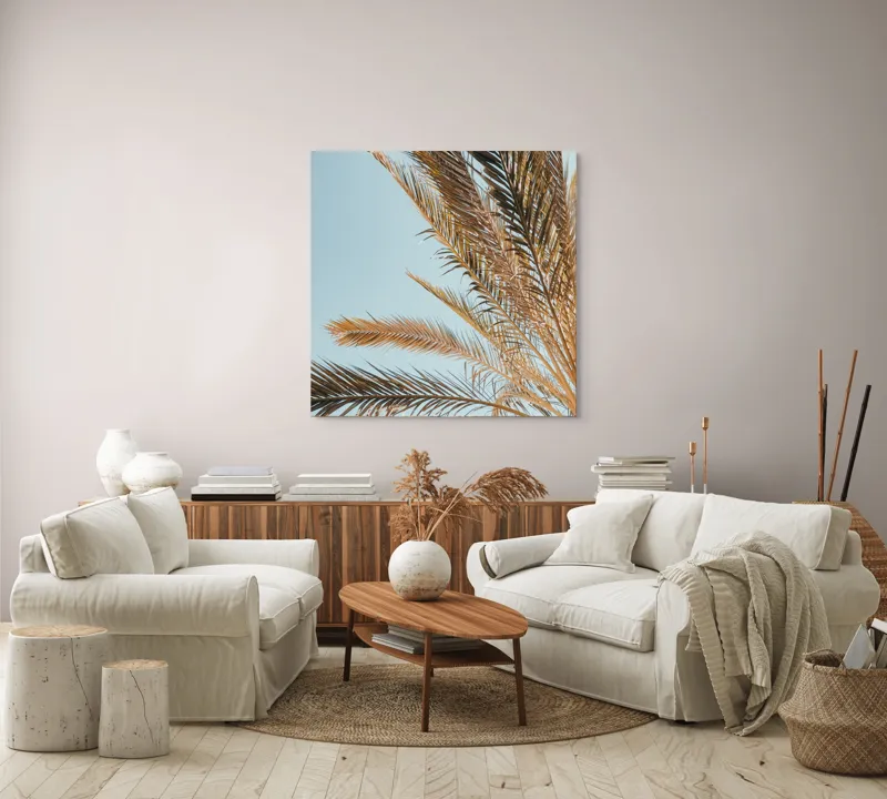 Palmier Frunze Cer Albastru Natură, 100 x 100 cm – poza 3