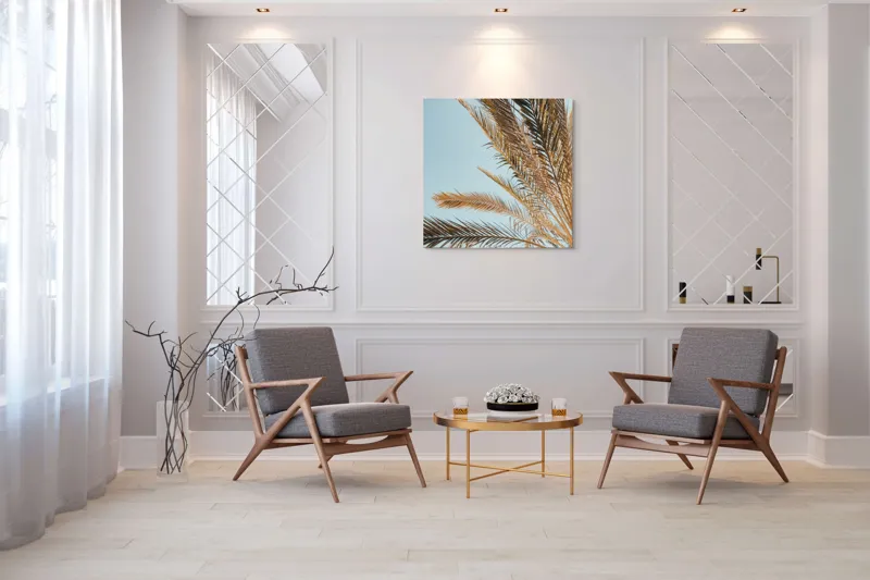 Palmier Frunze Cer Albastru Natură, 100 x 100 cm – poza 7