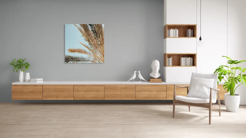 Palmier Frunze Cer Albastru Natură, 100 x 100 cm – poza 8