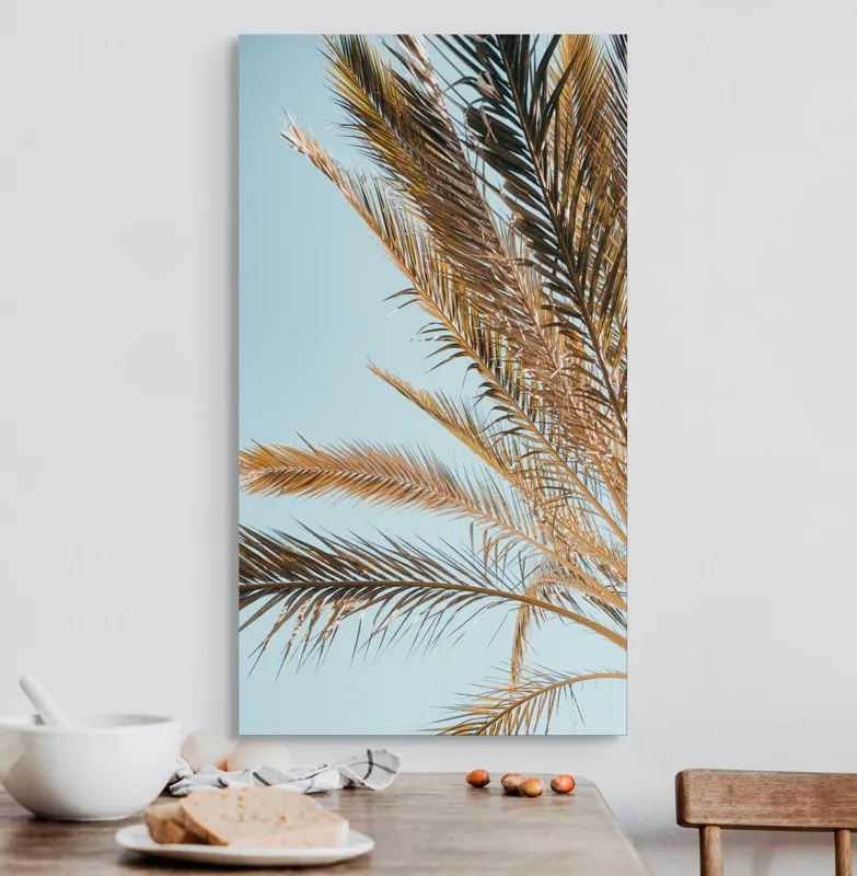 Palmier Frunze Cer Albastru Natură, 50 x 90 cm – poza 3