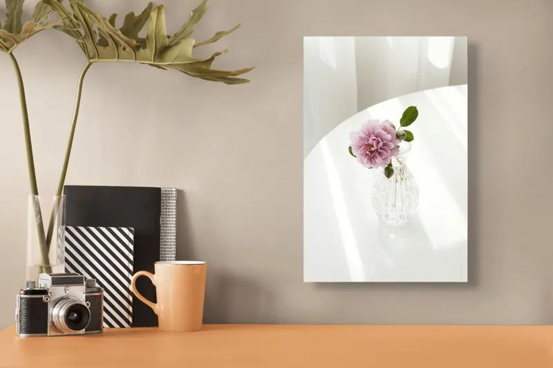 Floare și liniște pe canvas premium, 26 x 39 cm – poza 3