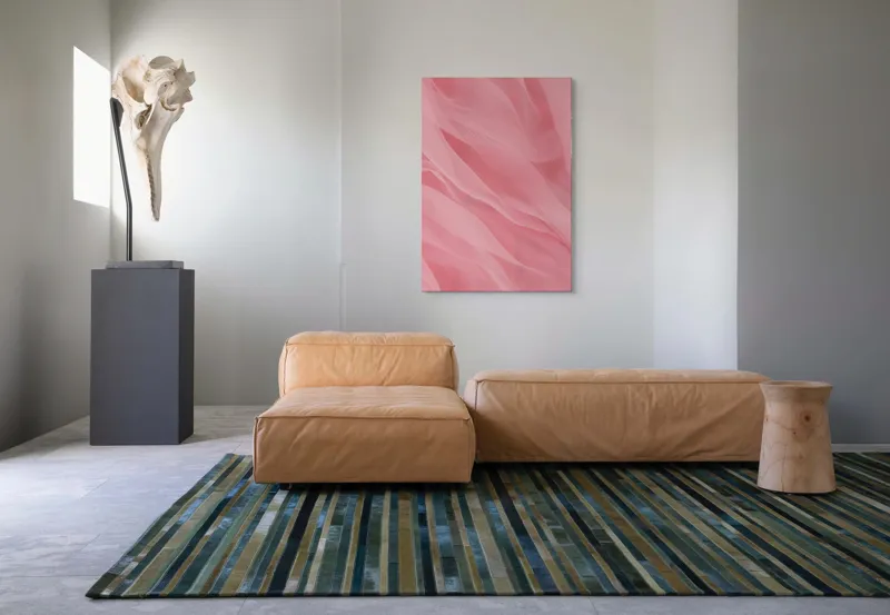 Fluxuri roz fluide art decor, 70 x 100 cm – poza 7