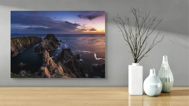 Costa Dramatică la Apus Marin, 70 x 50 cm – poza 3