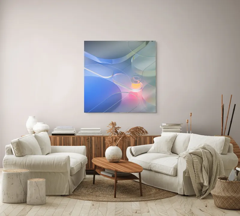 Fluxuri cromatice liniște abstractă, 100 x 100 cm – poza 3