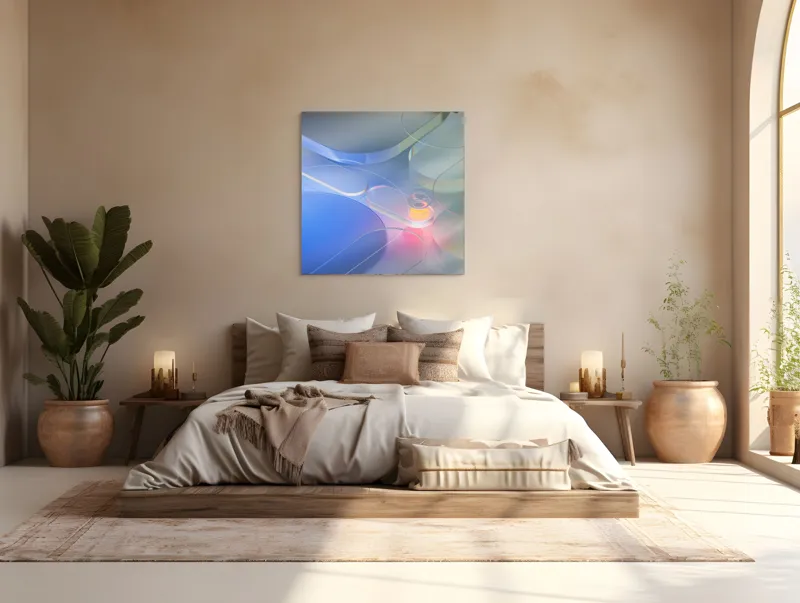 Fluxuri cromatice liniște abstractă, 100 x 100 cm – poza 4