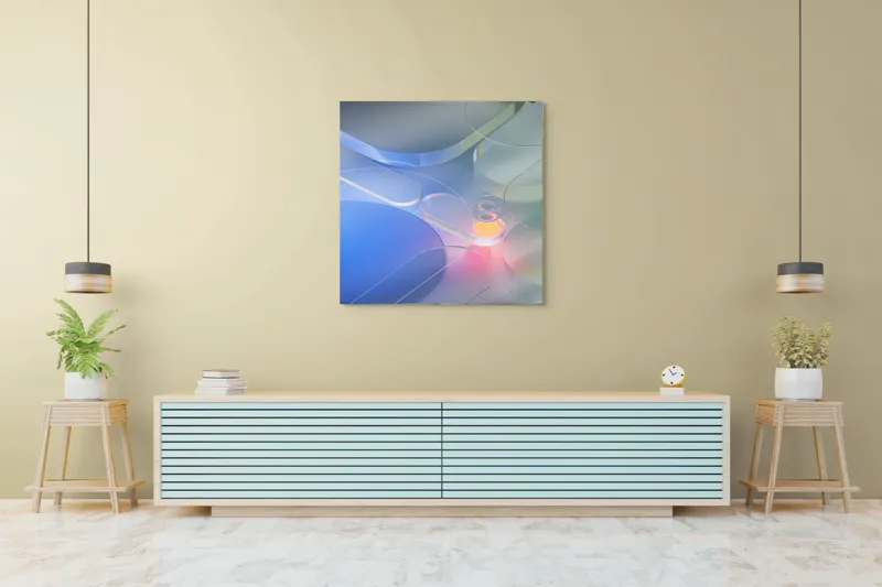 Fluxuri cromatice liniște abstractă, 100 x 100 cm – poza 5