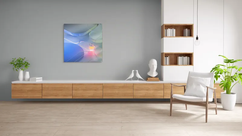 Fluxuri cromatice liniște abstractă, 100 x 100 cm – poza 8