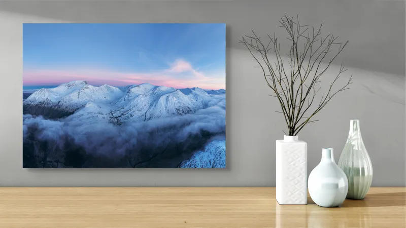 Peisaj Montan Răsărit de Iarnă, 70 x 50 cm – poza 3