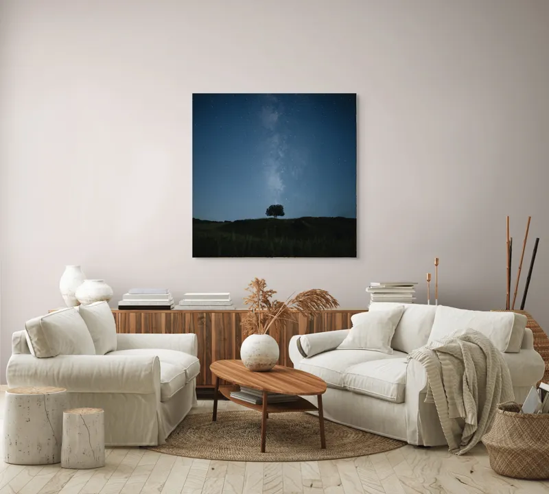 Peisaj Nocturn cu Stele Natură, 100 x 100 cm – poza 3