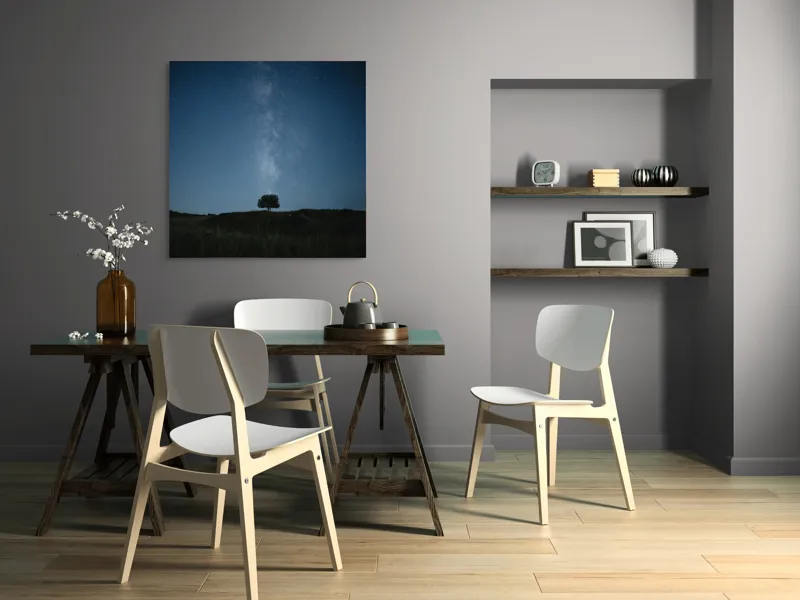 Peisaj Nocturn cu Stele Natură, 100 x 100 cm – poza 6