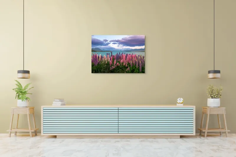 Peisaj lupini culori naturale, 100 x 70 cm – poza 4