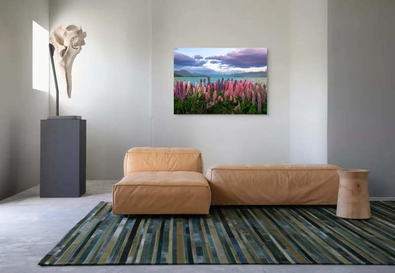 Peisaj lupini culori naturale, 100 x 70 cm – poza 7