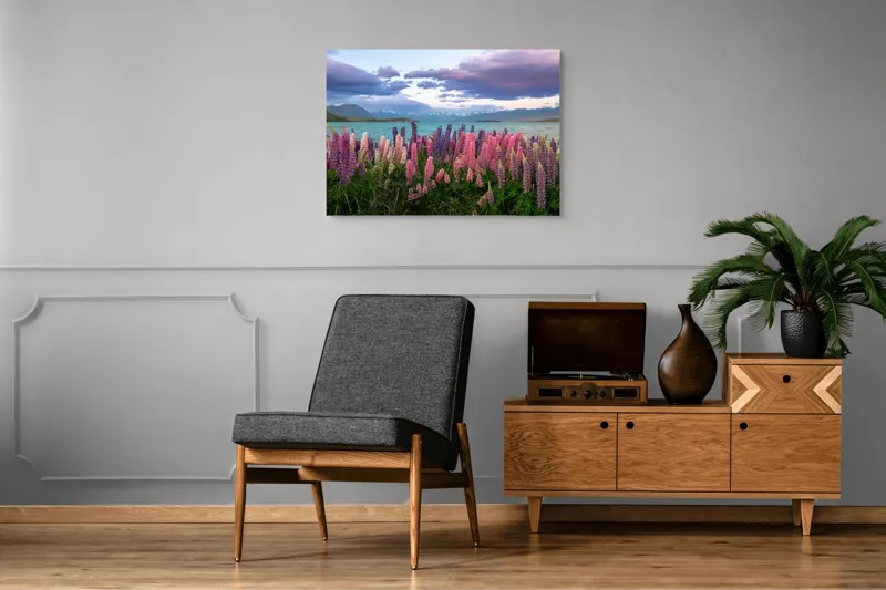 Peisaj lupini culori naturale, 100 x 70 cm – poza 8