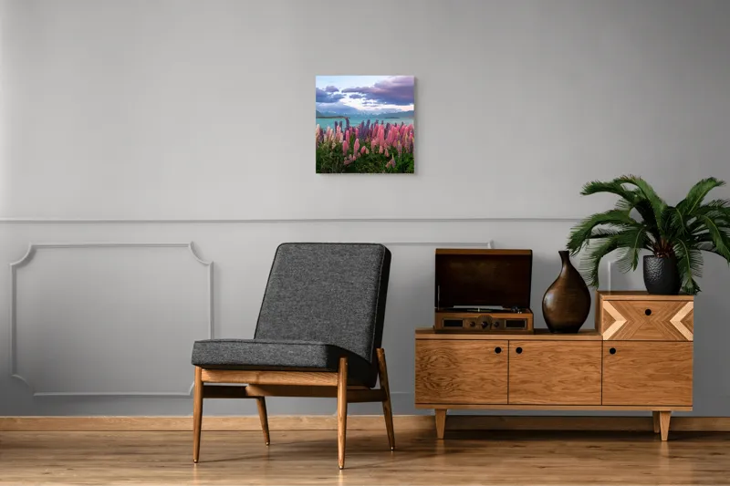 Peisaj lupini culori naturale, 50 x 50 cm – poza 6