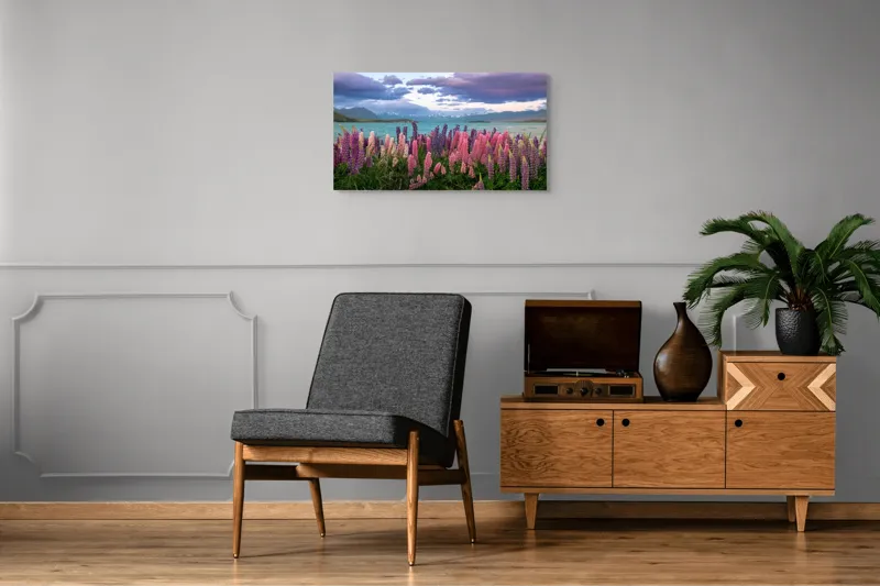 Peisaj lupini culori naturale, 90 x 50 cm – poza 6