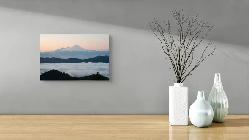 Peisaj montan zăpezit la răsărit, 39 x 26 cm – poza 8
