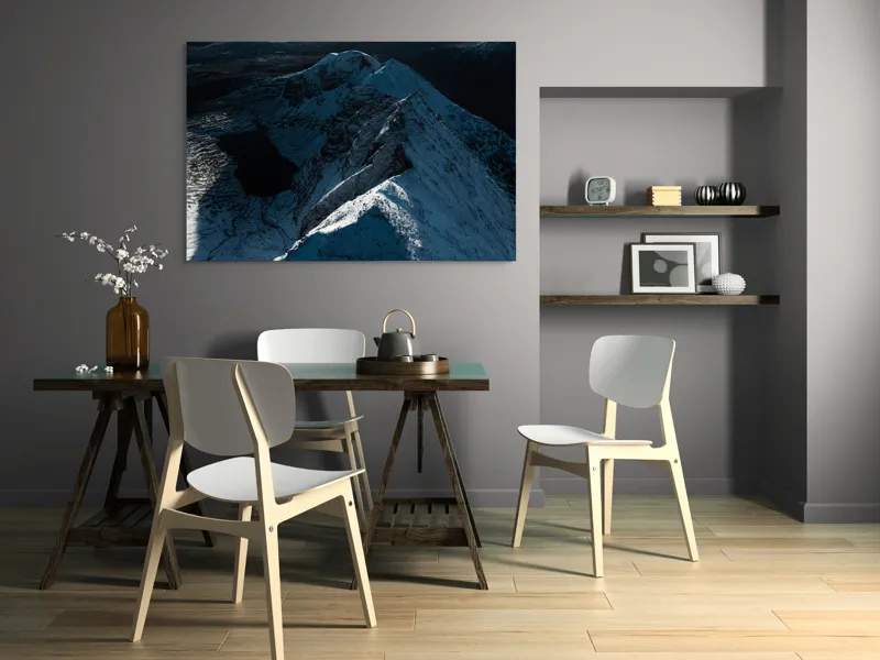Munți în zăpadă la răsărit, 150 x 100 cm – poza 5