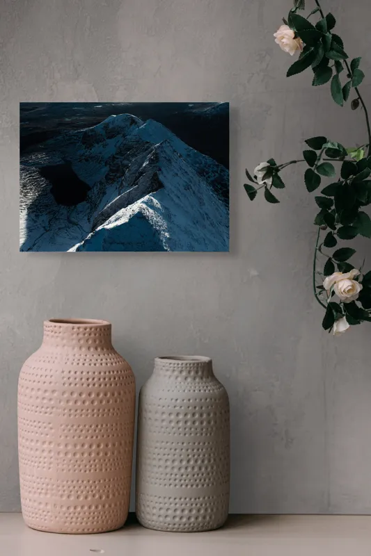 Munți în zăpadă la răsărit, 54 x 39 cm – poza 8