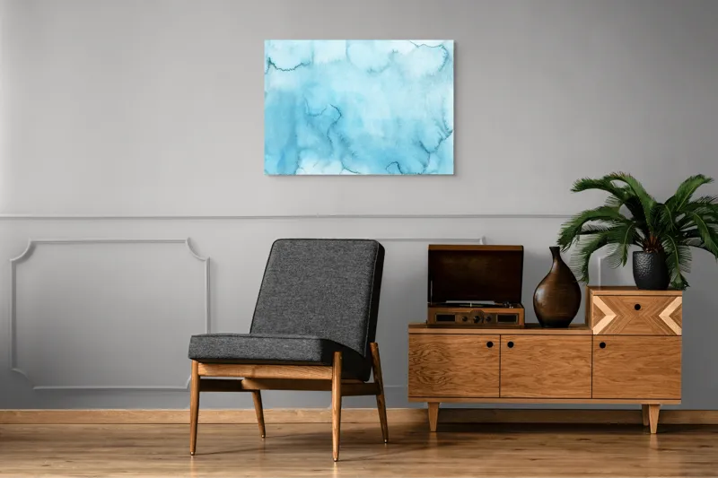 Fluiditate albastră pe canvas premium, 100 x 70 cm – poza 8