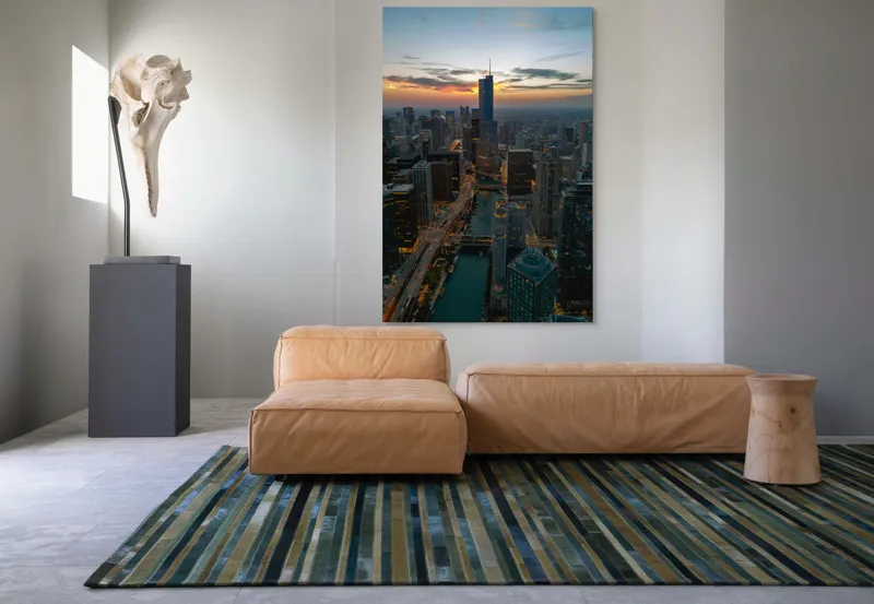 Apus urban peste orașul luminat, 100 x 150 cm – poza 7