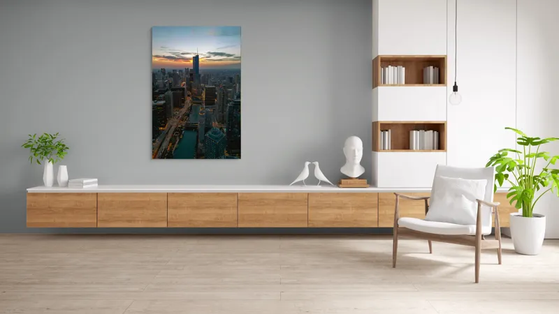 Apus urban peste orașul luminat, 100 x 150 cm – poza 8
