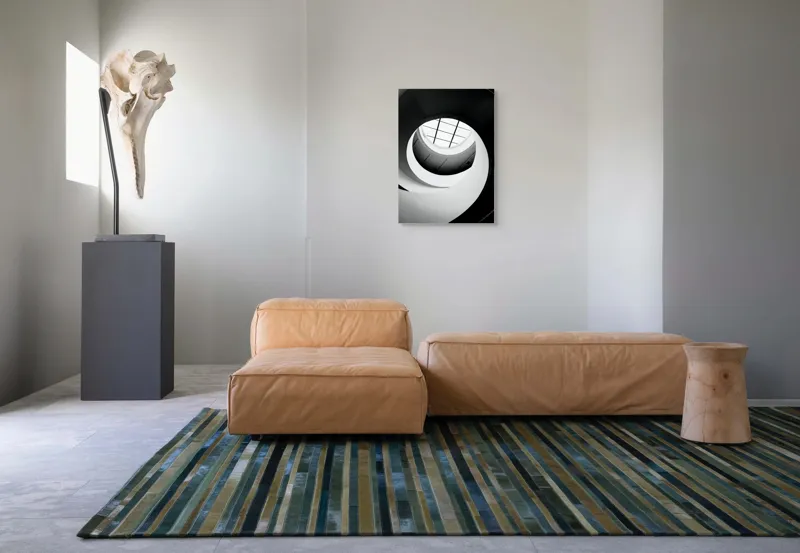 Tablou Canvas geometric alb-negru înălțare spre lumină, 50 x 70 cm – poza 7