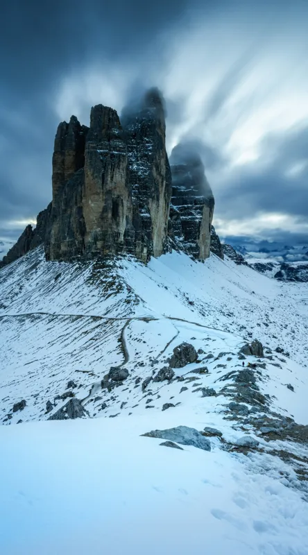 Lanțuri Montane Sub Zăpada Dramatică, 50 x 90 cm – poza 2