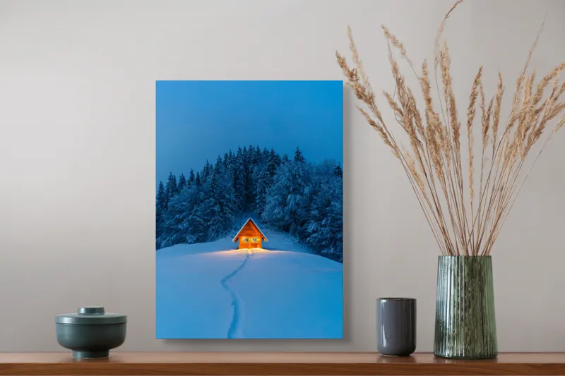 Refugiu de iarnă în pădure, 39 x 54 cm – poza 3