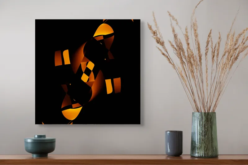 Art Abstract Aur și Negru, 50 x 50 cm – poza 4