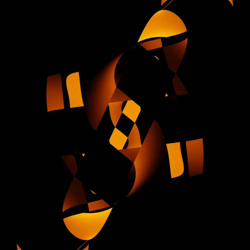Art Abstract Aur și Negru, 50 x 50 cm – poza 2