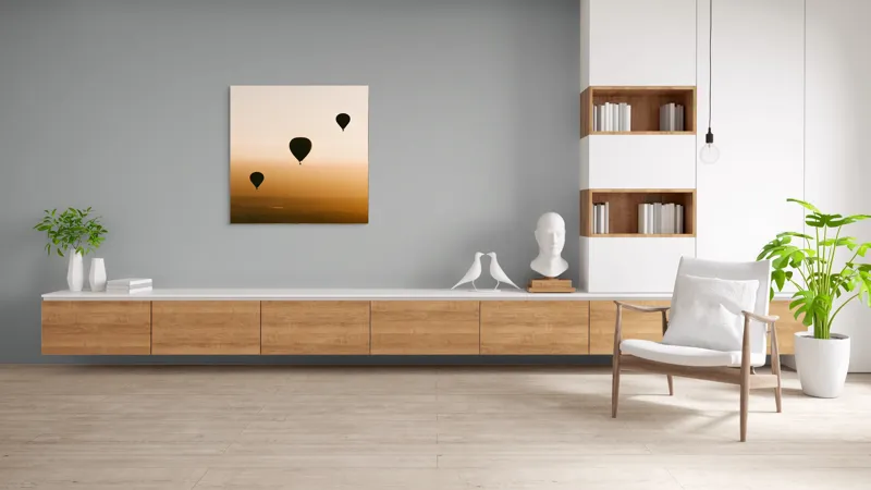 Tablou Canvas Baloane Aer Cald la Asfințit, 100 x 100 cm – poza 8