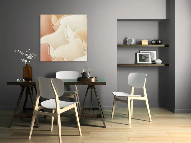 Tablou Canvas Abstract Pastel cu Onduleții de Catifea, 100 x 100 cm – poza 6