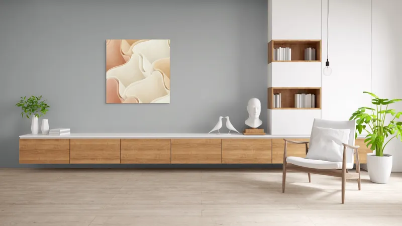 Tablou Canvas Abstract Pastel cu Onduleții de Catifea, 100 x 100 cm – poza 8